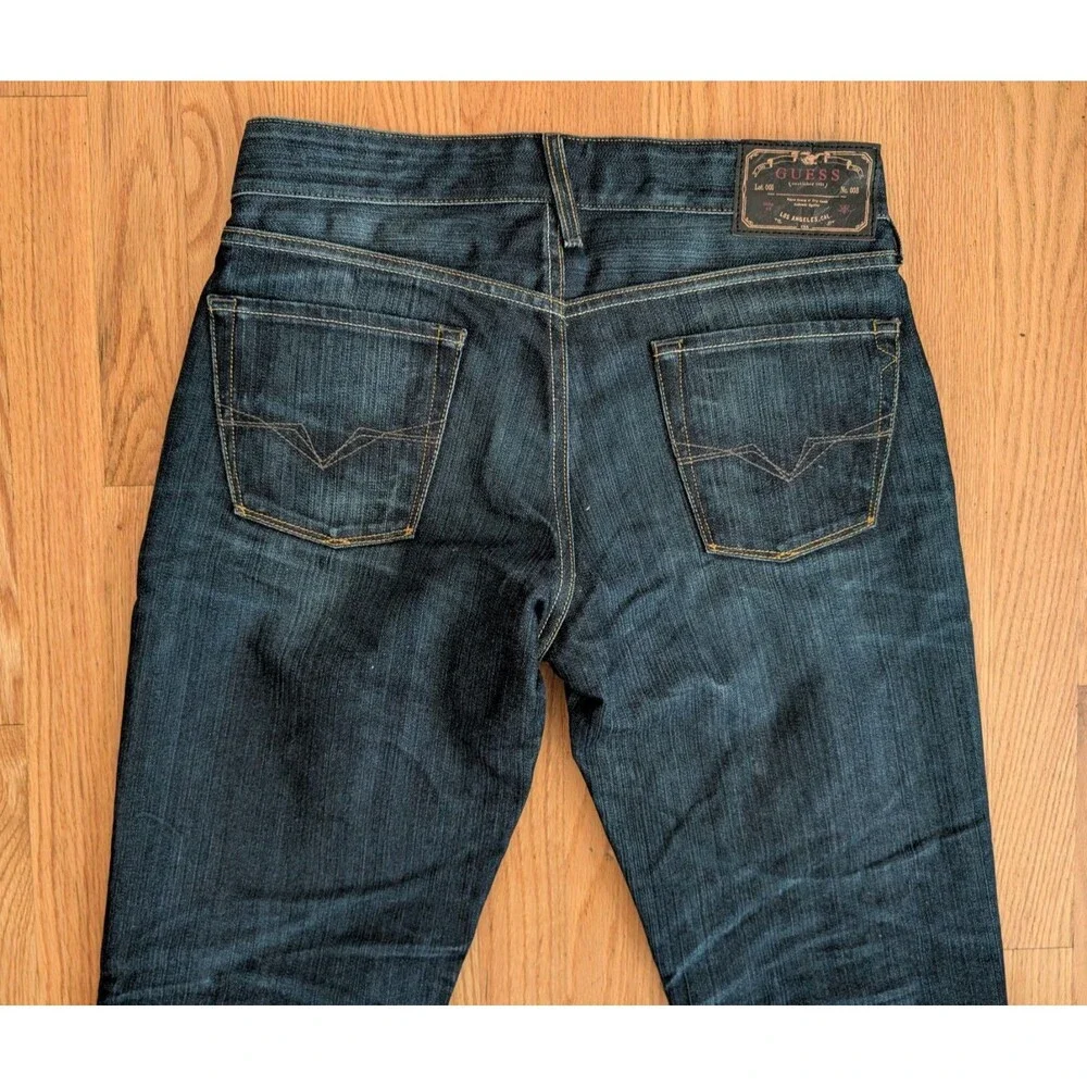 GUESS Men’s 30  32 X 34 Regular Boot Falcon Dark Wash Jeans Cotton 5-Pocket NWT